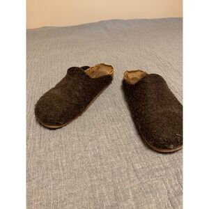 Birkenstock Felt Clogs Dark Brown Comfort Slip On Shoes Women